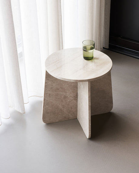 Sidobord, HDMarb, Beige
