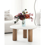 House Nordic, Fondi Runt Soffbord Cementlook Sand / Brun Ø80 cm
