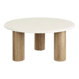 House Nordic, Fondi Runt Soffbord Cementlook Sand / Brun Ø80 cm