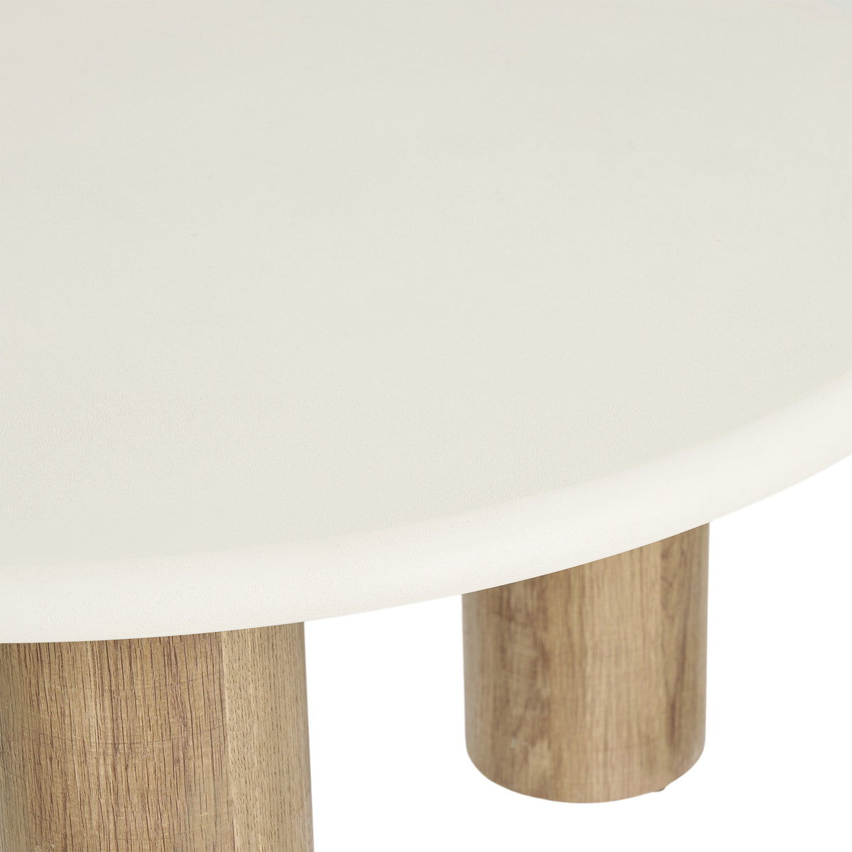 House Nordic, Fondi Runt Soffbord Cementlook Sand / Brun Ø80 cm