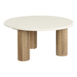 House Nordic, Fondi Runt Soffbord Cementlook Sand / Brun Ø80 cm