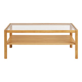 House Nordic, Lourmarin Soffbord Ek / Härdat Glas Natur 110x60 cm