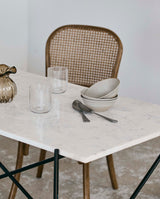 Nordal, DEE skrivbord – vit marmor/svart