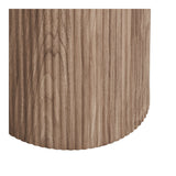 House Nordic, Athens Sidobord Keramik Vit / Brun Ø45 cm