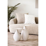 House Nordic, Calais Sidobord Metall / Emalj Offwhite Ø36 cm