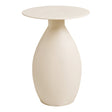 House Nordic, Calais Sidobord Metall / Emalj Offwhite Ø36 cm
