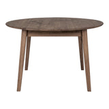 House Nordic, Metz Runt Utdragbart Matbord Ek Rökt Ø118 cm