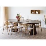 House Nordic, Osaka Runt Utdragbart Matbord Ekfaner Rökt Ø120–240 cm