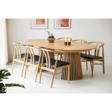 House Nordic, Osaka Runt Utdragbart Matbord Ekfaner Natur Ø120–200 cm