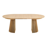 House Nordic, Osaka Runt Utdragbart Matbord Ekfaner Natur Ø120–200 cm