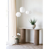 House Nordic, Athens Konsolbord Keramik Vit/Brun 120 cm