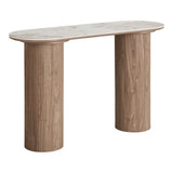 House Nordic, Athens Konsolbord Keramik Vit/Brun 120 cm