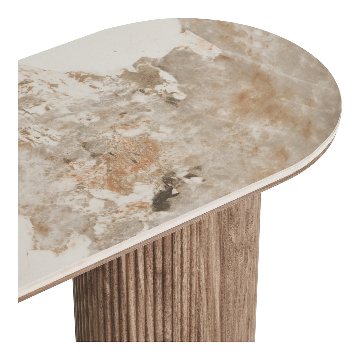 House Nordic, Athens Konsolbord Keramik Vit/Brun 120 cm