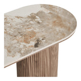 House Nordic, Athens Konsolbord Keramik Vit/Brun 120 cm