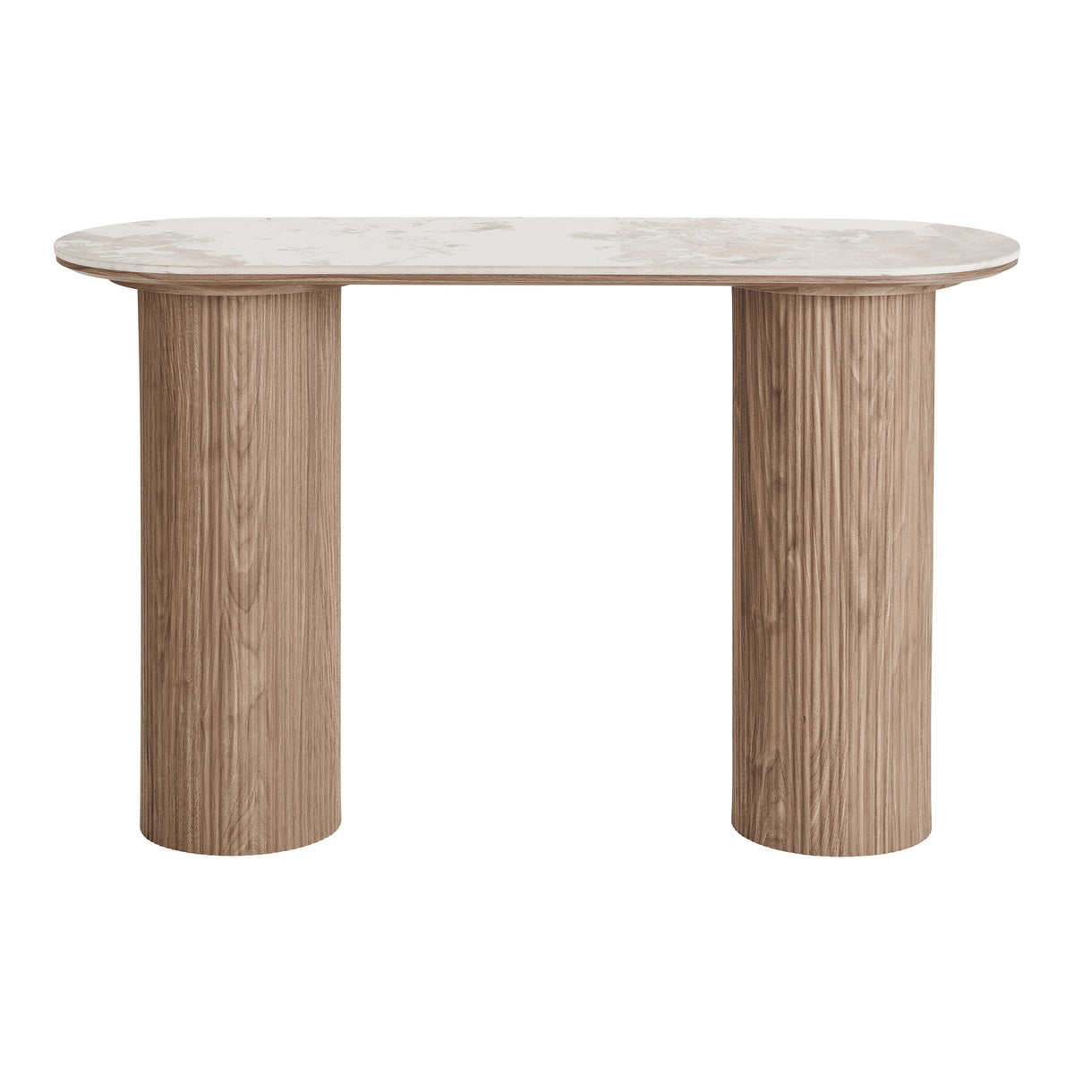 House Nordic, Athens Konsolbord Keramik Vit/Brun 120 cm