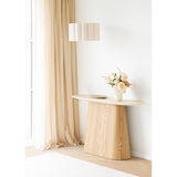 House Nordic, Larvik Konsolbord Marmorlook/Ask Natur/Offwhite 130 cm