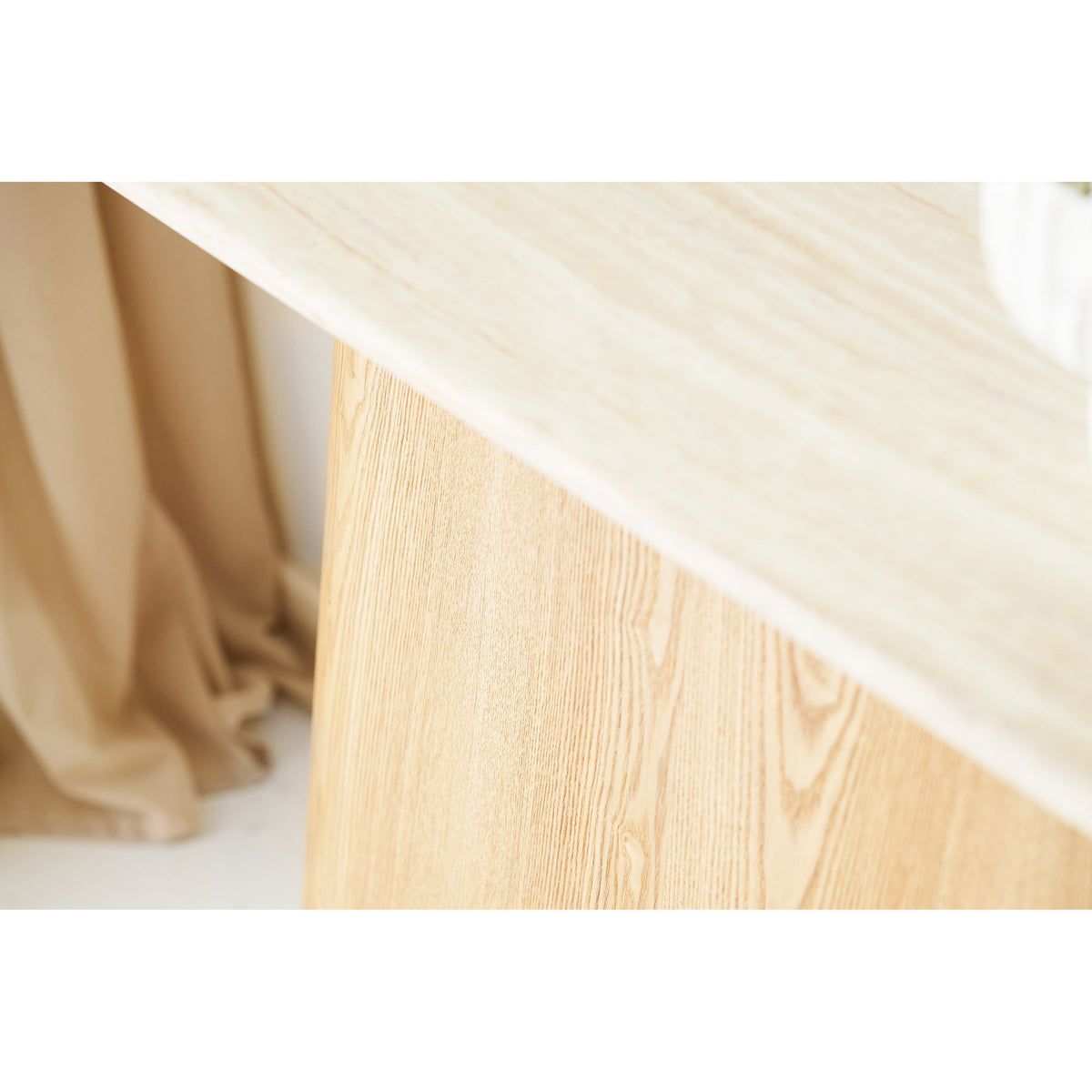 House Nordic, Larvik Konsolbord Marmorlook/Ask Natur/Offwhite 130 cm