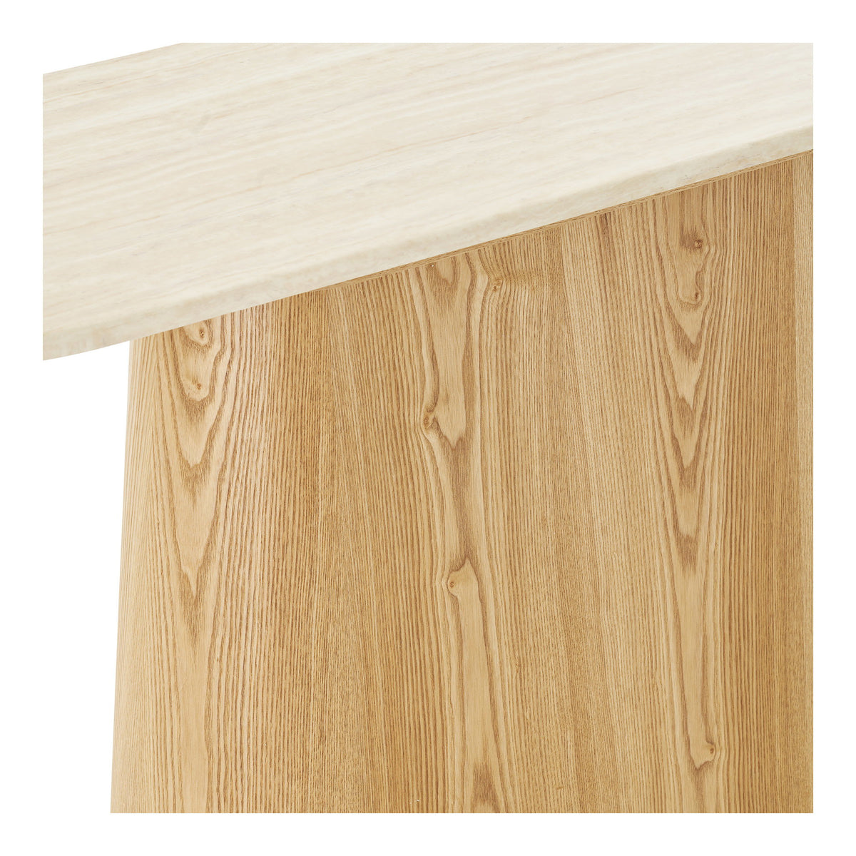 House Nordic, Larvik Konsolbord Marmorlook/Ask Natur/Offwhite 130 cm