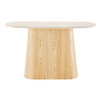 House Nordic, Larvik Konsolbord Marmorlook/Ask Natur/Offwhite 130 cm