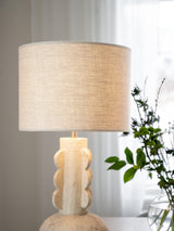 Sara Lampskärm – Lin natur/vit 35 cm