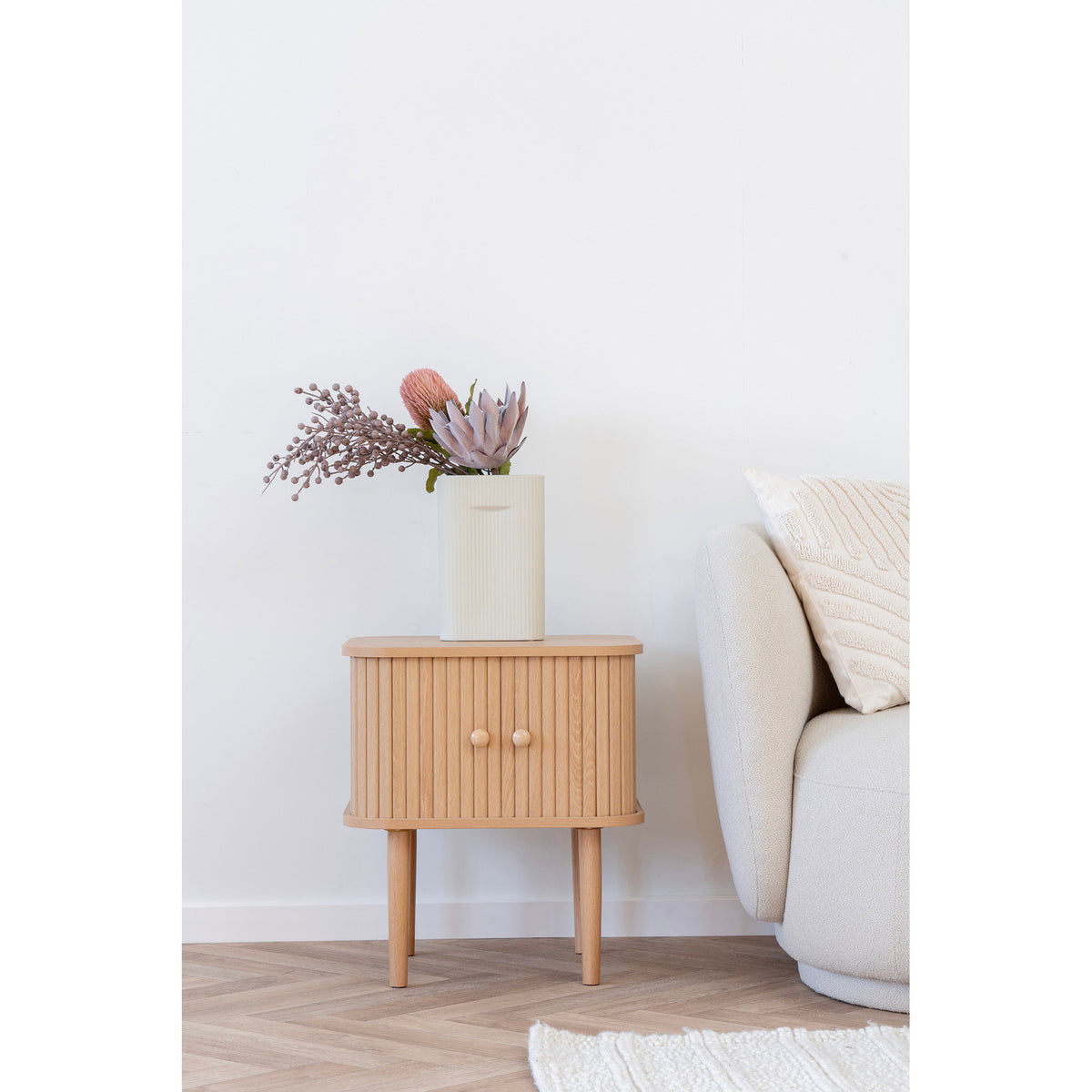 House Nordic, Nikko Sidobord Natur 2 Dörrar 45 cm
