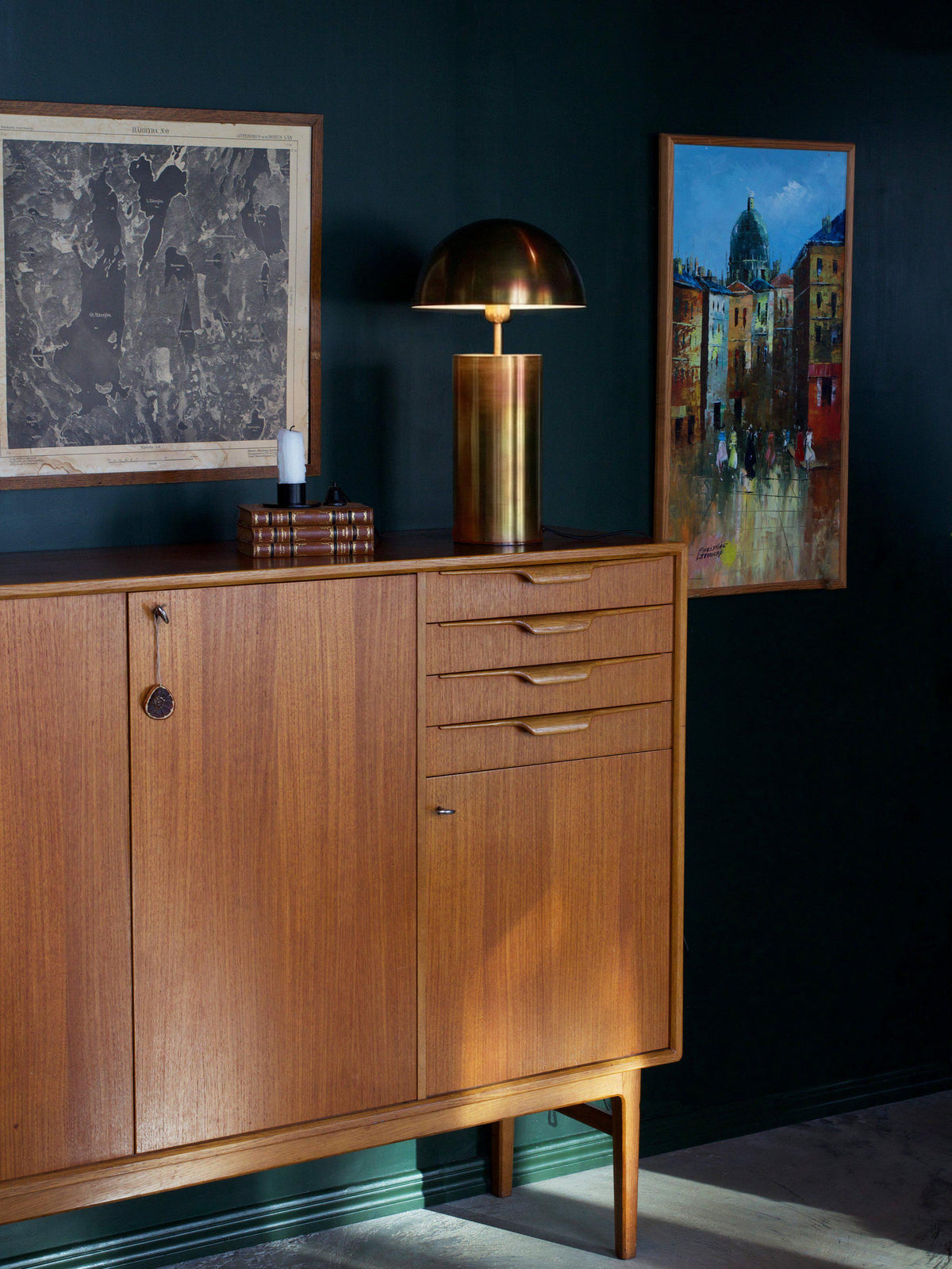 Cortina Bordslampa – Oiled brass 52 cm