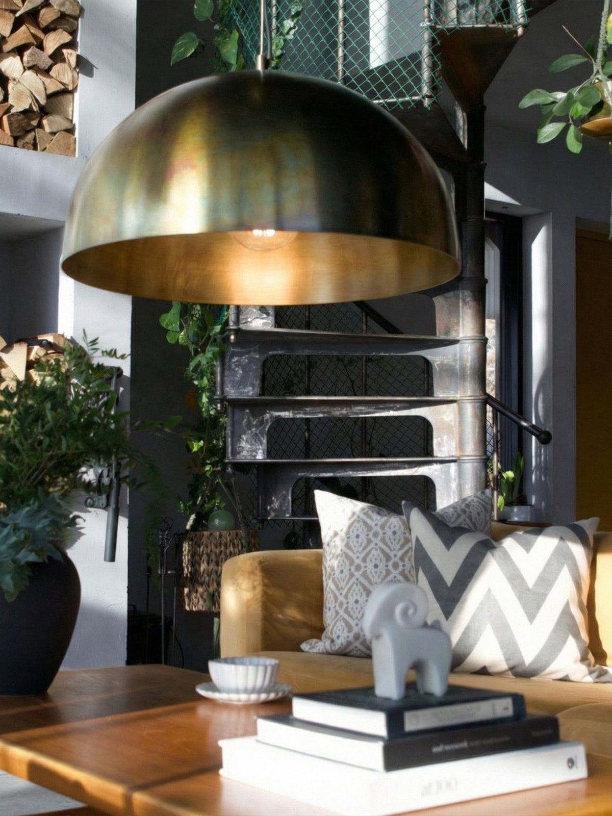 Cortina Taklampa – Oiled brass 55 cm