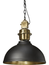 Manchester Taklampa – Svart/Mässing 52 cm