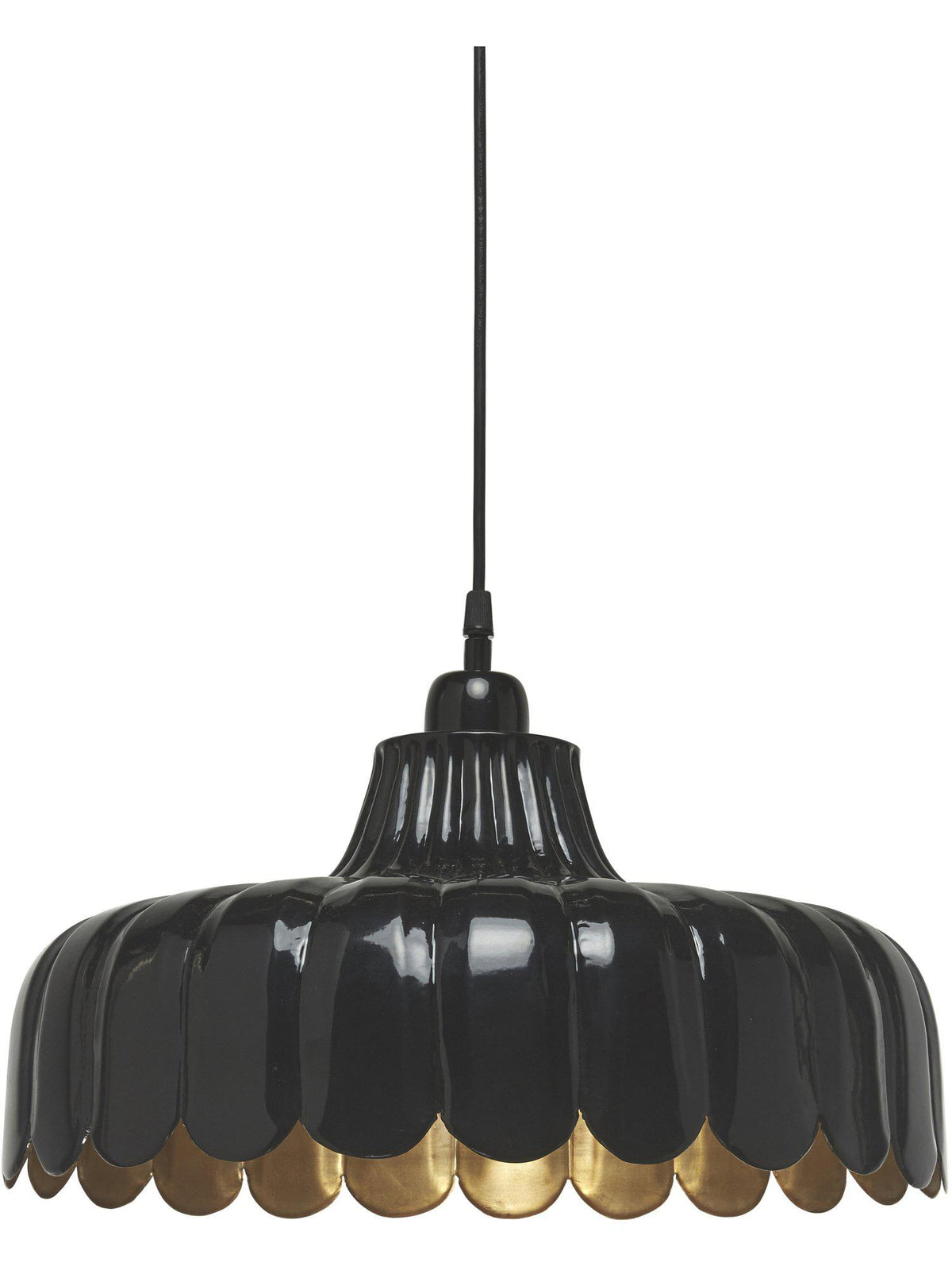 Wells Taklampa – Svart/guld 43 cm
