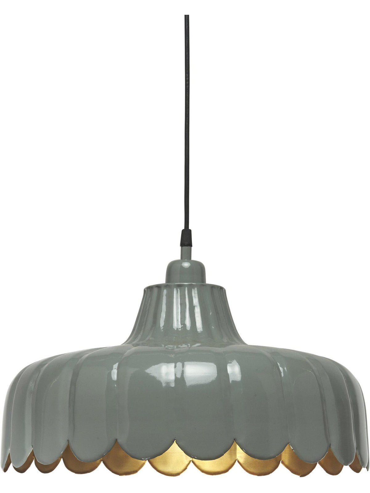 Wells Taklampa – Grön/guld 43 cm