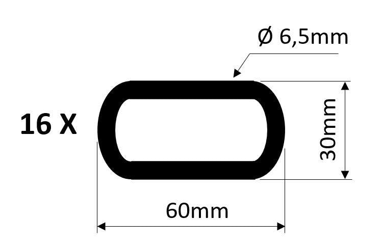 Kedja Med Krok Grov – Råsvart 100 cm
