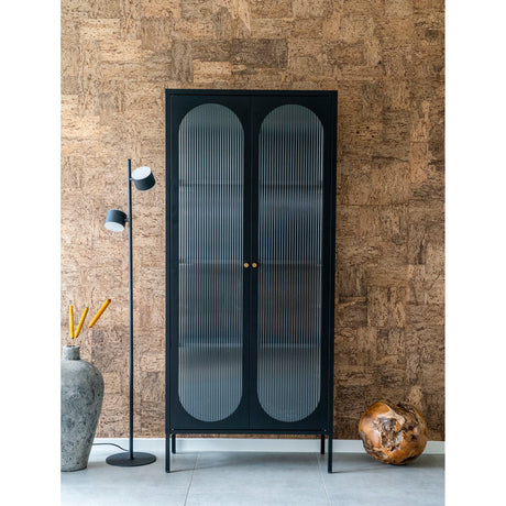 House Nordic, Adelaide Vitrinskåp Svart 180 cm