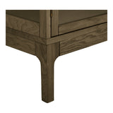 House Nordic, Zamora Vitrinskåp Ek Mörkbrun 2 Glasdörrar 126 cm