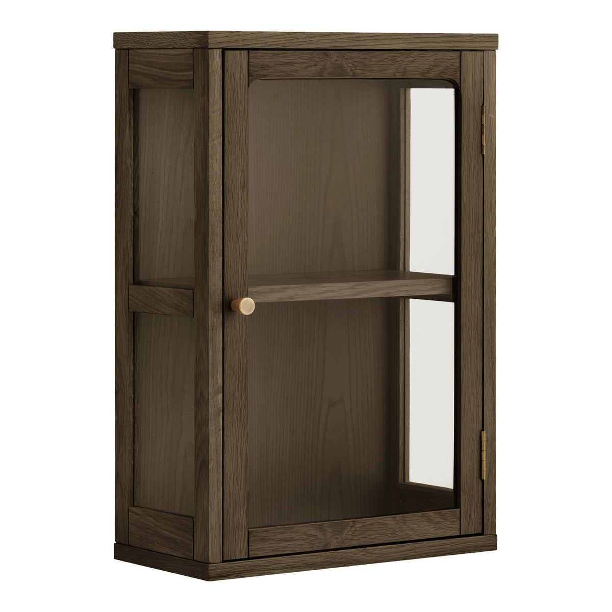 House Nordic, Zamora Vägghängt Vitrinskåp Ek Mörkbrun 60 cm