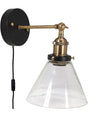 Ture Vägglampa – Svart/mässing 18 cm