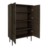 House Nordic, Kyoto Highboard Ekfaner Rökt 2 Dörrar 130 cm