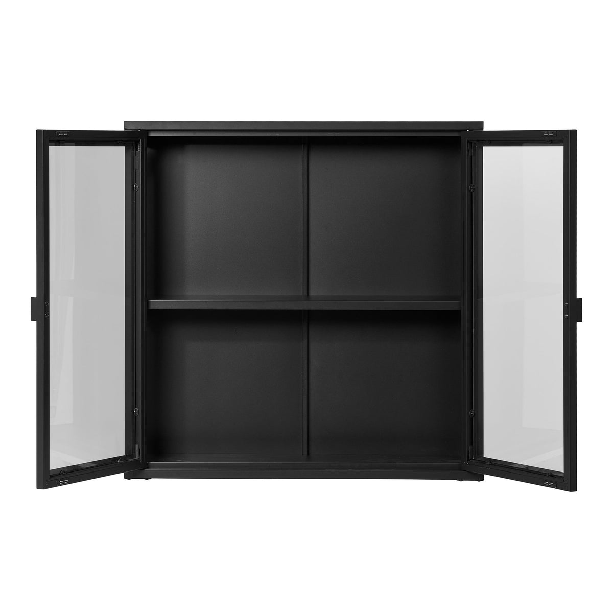 House Nordic, Brisbane Hängande Vitrinskåp Stål Svart 80 cm