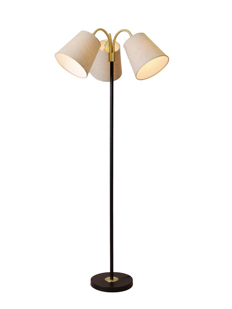 Amy Golv BK3F Lin na Svart/Mässing 150cm
