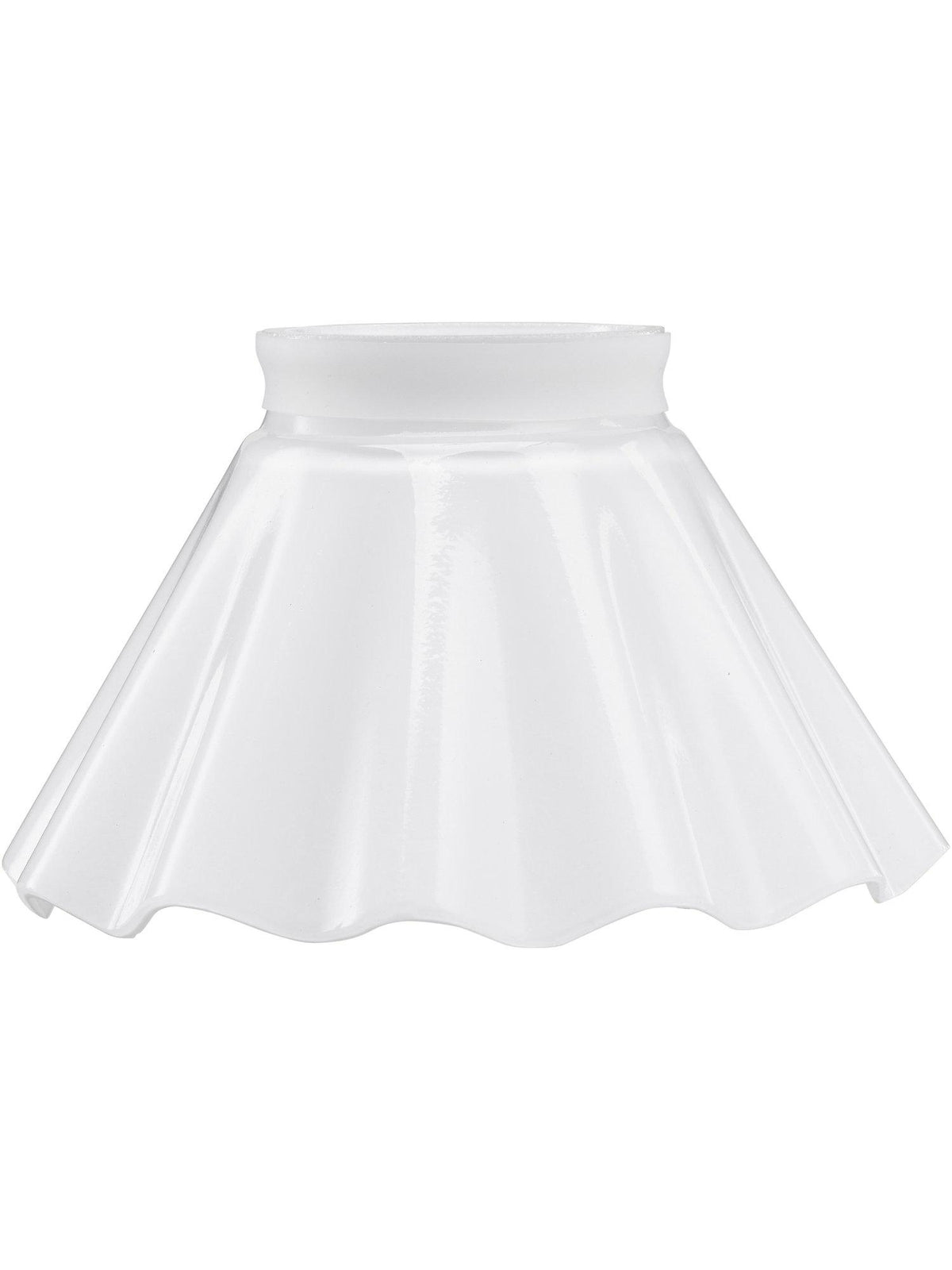August Lampskärm – Opal veckad 15 cm