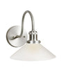 August Vägglampa IP23 – Opal krom 25 cm