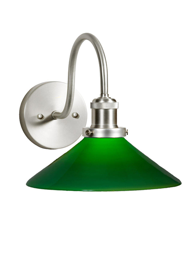 August Vägglampa IP23 – Grön krom 25 cm