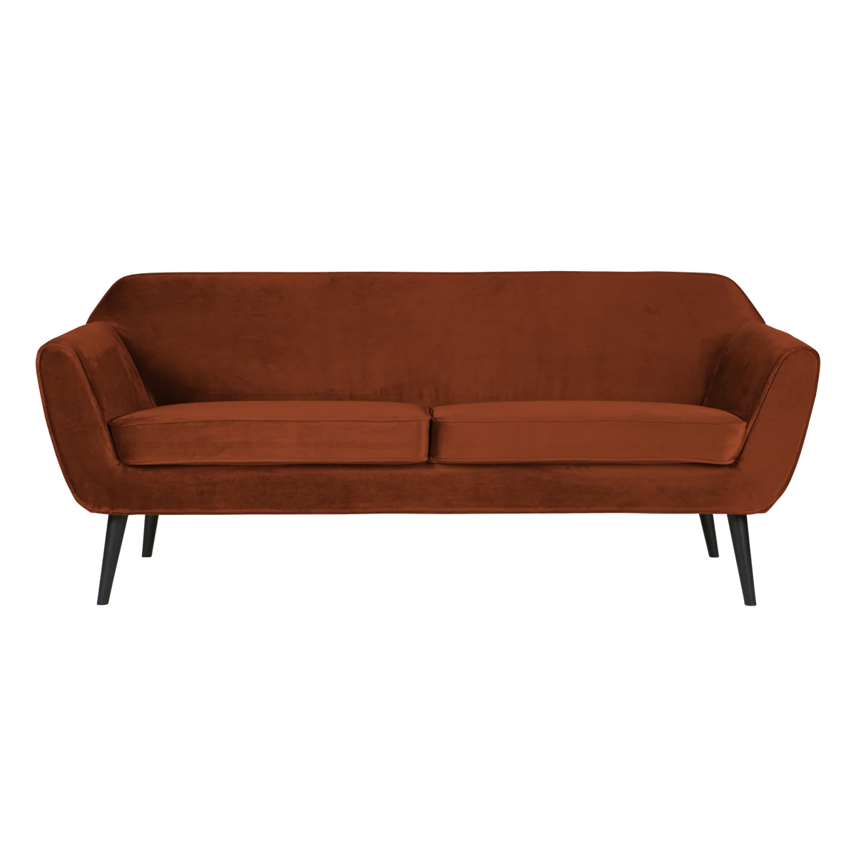 WOOOD, Rocco soffa 187 cm – sammet, rostbrun