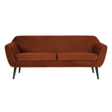 WOOOD, Rocco soffa 187 cm – sammet, rostbrun