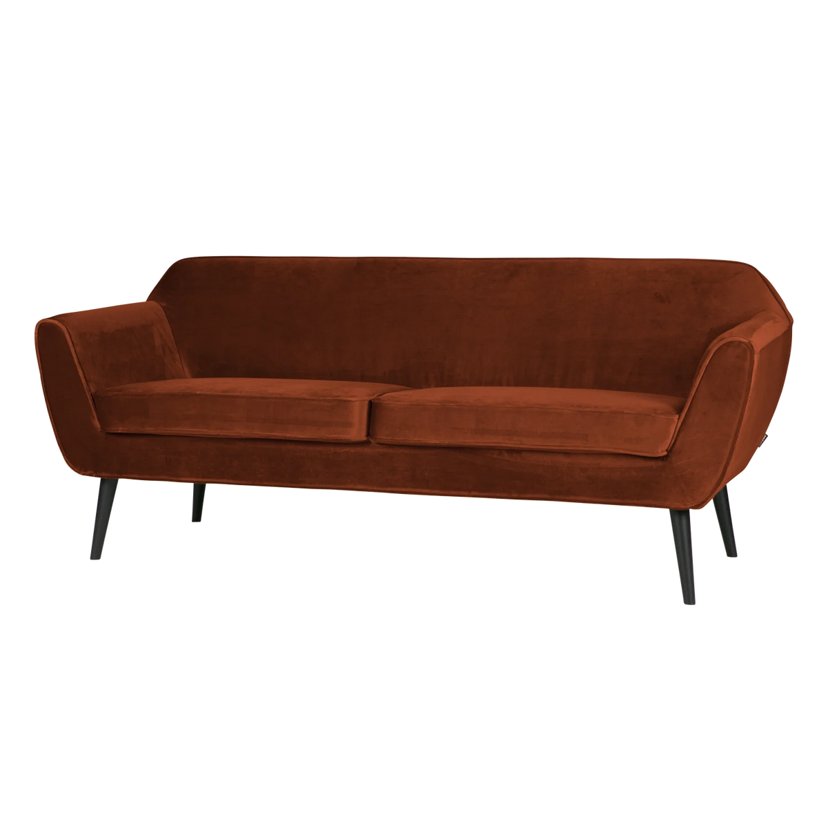 WOOOD, Rocco soffa 187 cm – sammet, rostbrun