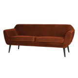 WOOOD, Rocco soffa 187 cm – sammet, rostbrun
