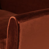 WOOOD, Rocco soffa 187 cm – sammet, rostbrun