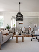 Maja Taklampa – Wicker svart 45 cm