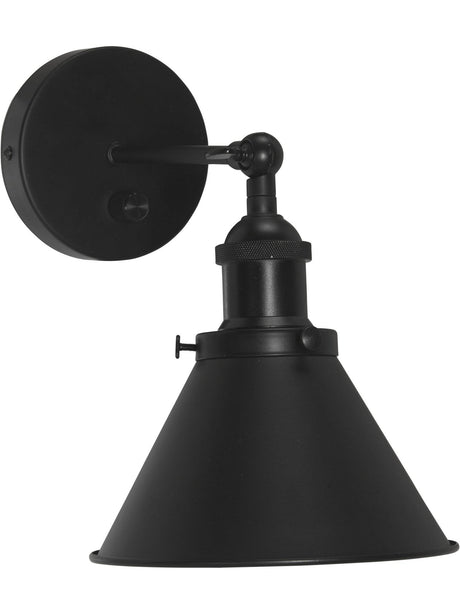 Anton vägglampa Svart 18cm, dimbar