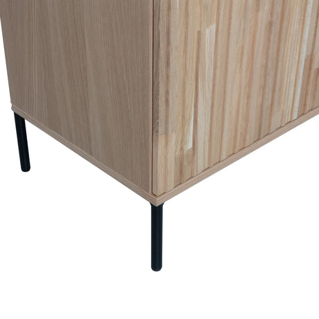 WOOOD, New Gravure Sideboard 200 cm i Ek – Natur [FSC]