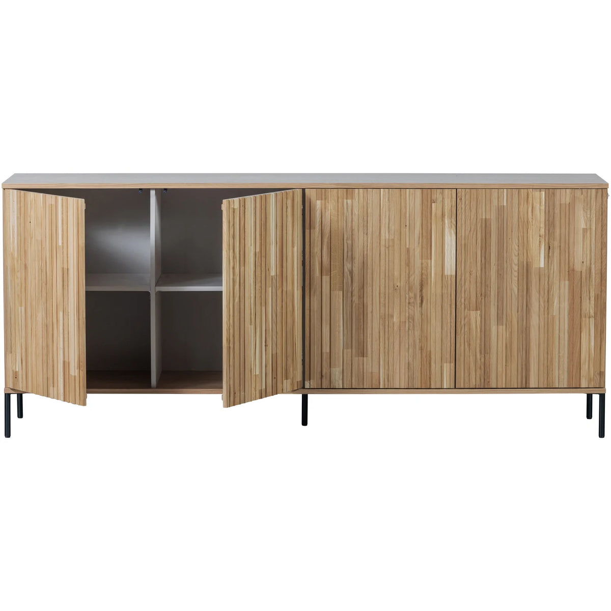WOOOD, New Gravure Sideboard 200 cm i Ek – Natur [FSC]